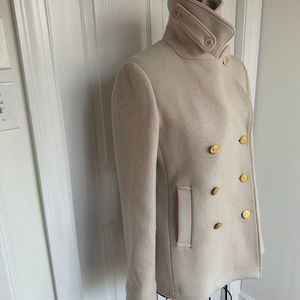 J Crew Stadium Cloth Pea Coat size 6 tall
